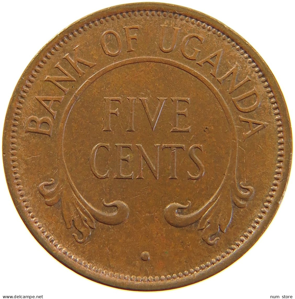 UGANDA 5 CENTS 1966  #c041 0467 - Oeganda