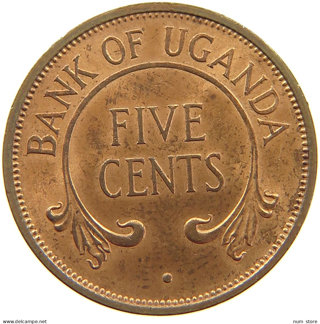 UGANDA 5 CENTS 1966  #a085 0673 - Oeganda