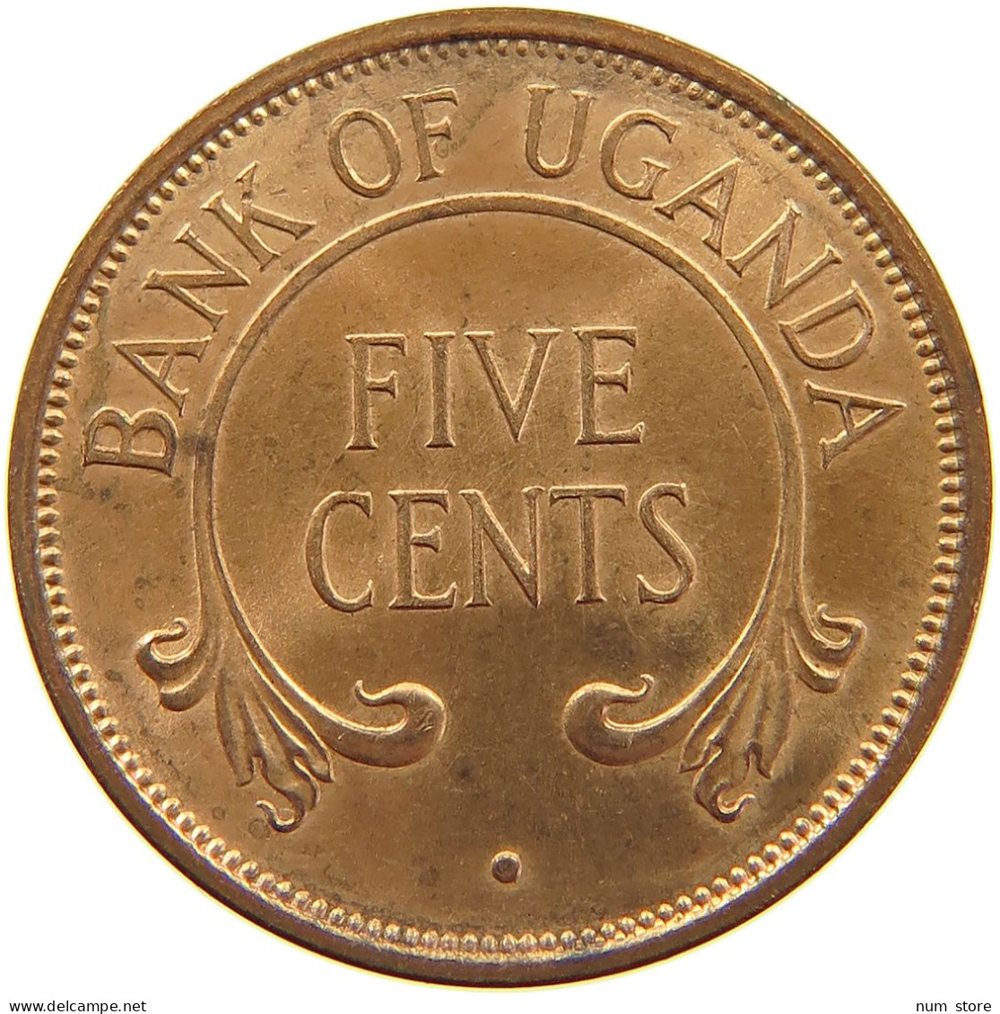 UGANDA 5 CENTS 1966  #a085 0677 - Uganda