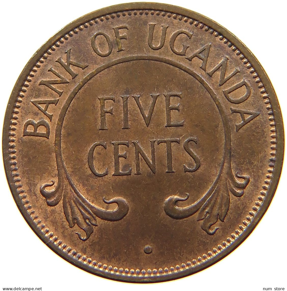 UGANDA 5 CENTS 1966  #a085 0465 - Ouganda