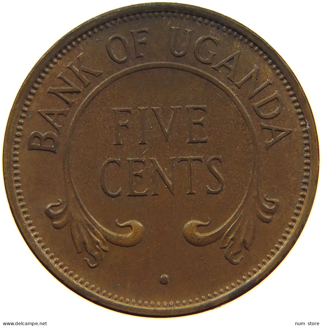 UGANDA 5 CENTS 1966  #a085 0679 - Ouganda