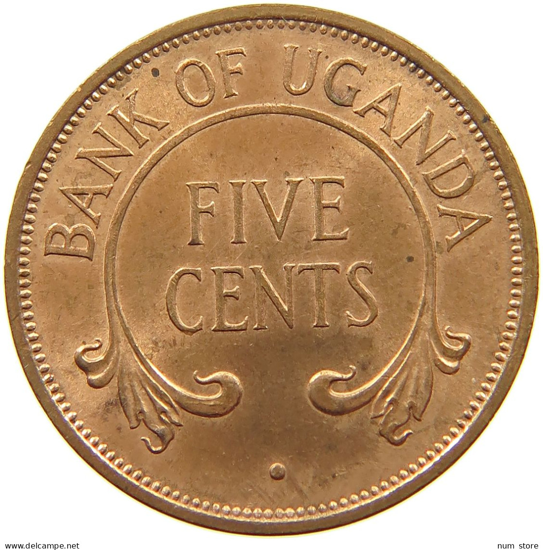 UGANDA 5 CENTS 1966  #a093 0415 - Uganda