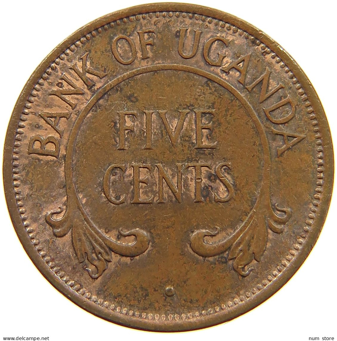 UGANDA 5 CENTS 1966  #a085 0675 - Oeganda