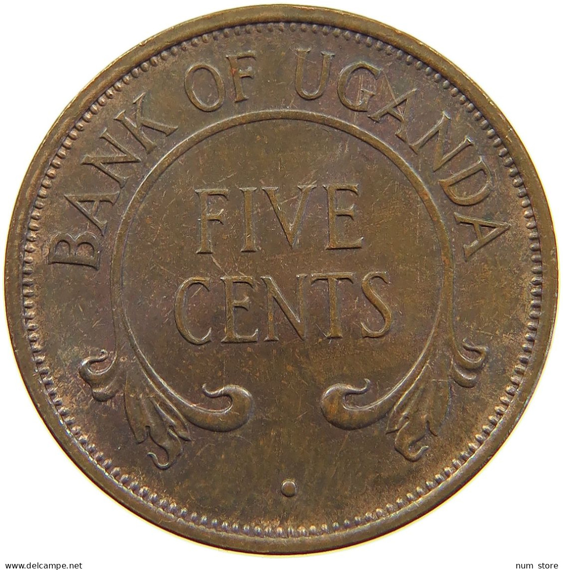 UGANDA 5 CENTS 1966  #a013 0047 - Ouganda