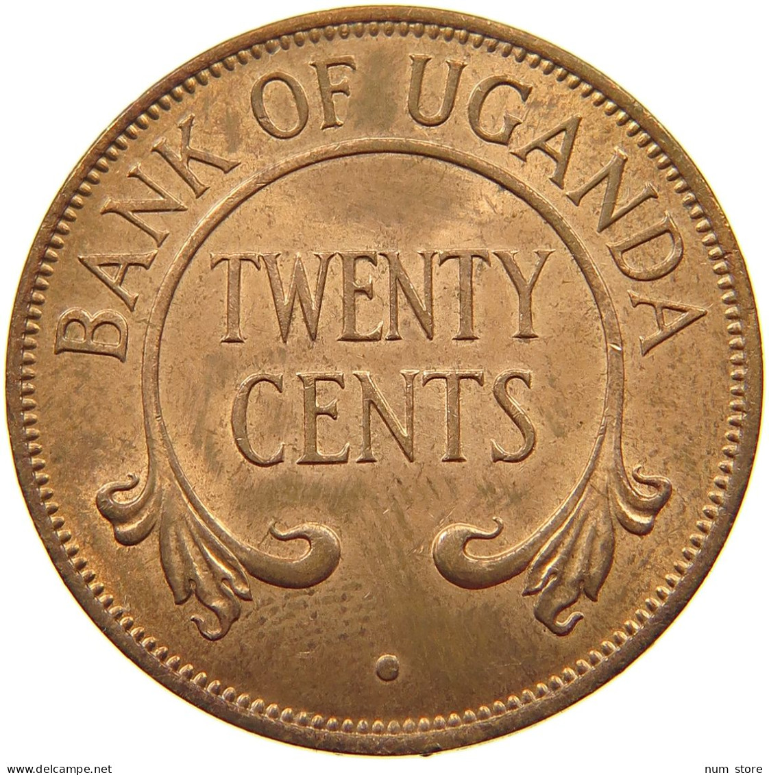 UGANDA 20 CENTS 1966  #s046 0335 - Oeganda