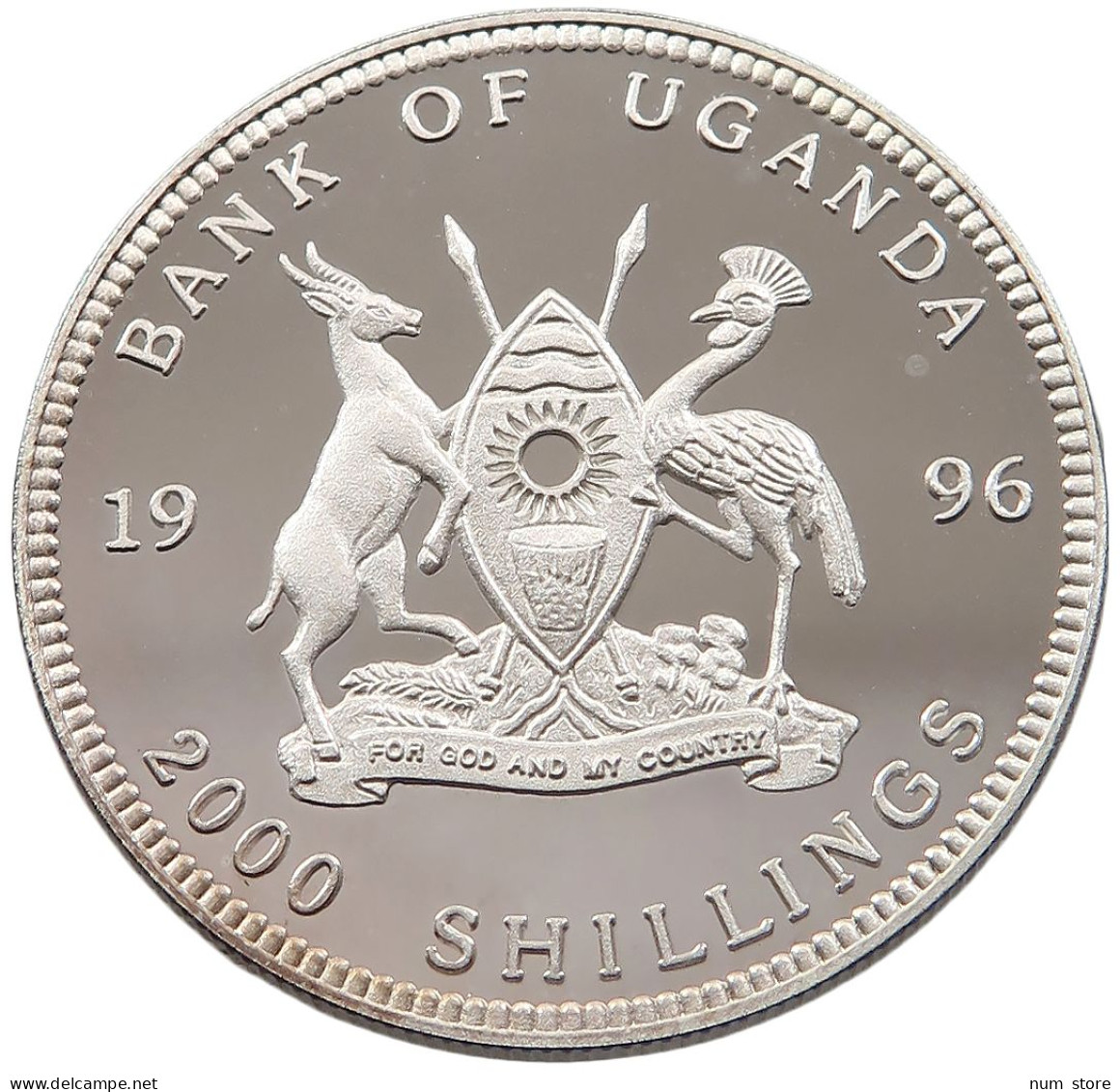 UGANDA 2000 SHILLINGS 1996 JUNGFRAUJOCH #sm06 0359 - Oeganda