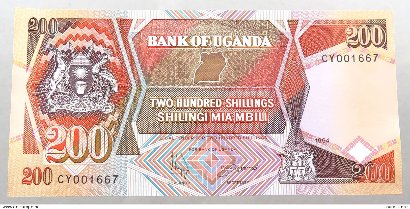 UGANDA 200 SHILLINGS 1994  #alb051 1799 - Uganda