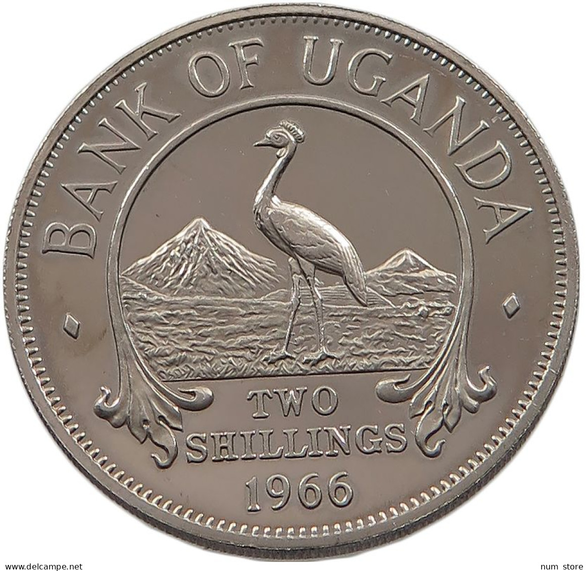 UGANDA 2 SHILLINGS 1966  #sm07 0257 - Uganda