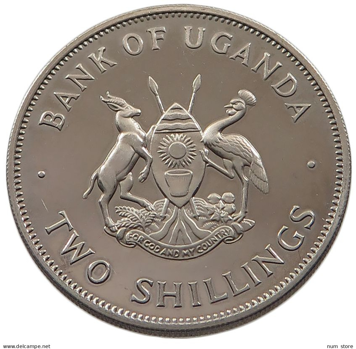 UGANDA 2 SHILLINGS 1966  #sm07 0257 - Ouganda