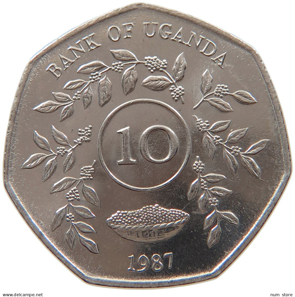 UGANDA 10 SHILLINGS 1987  #s027 0093 - Oeganda