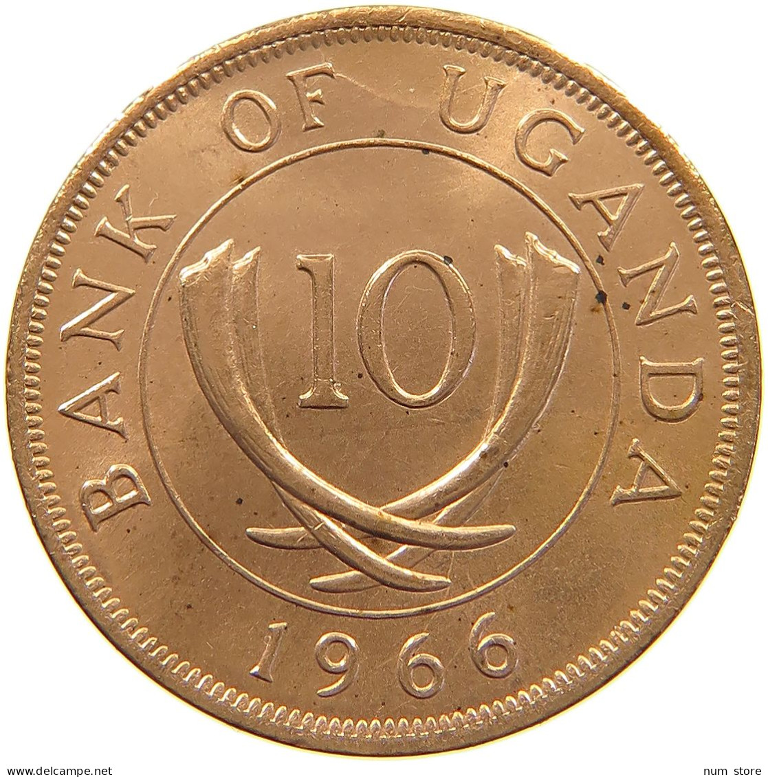 UGANDA 10 CENTS 1966  #c032 0639 - Ouganda