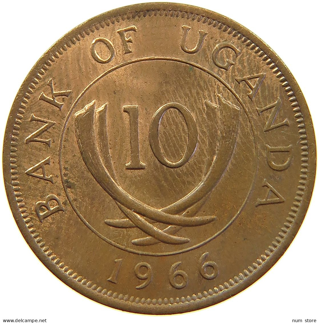 UGANDA 10 CENTS 1966  #s013 0035 - Ouganda