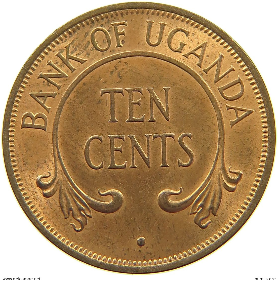 UGANDA 10 CENTS 1966  #a084 0529 - Uganda