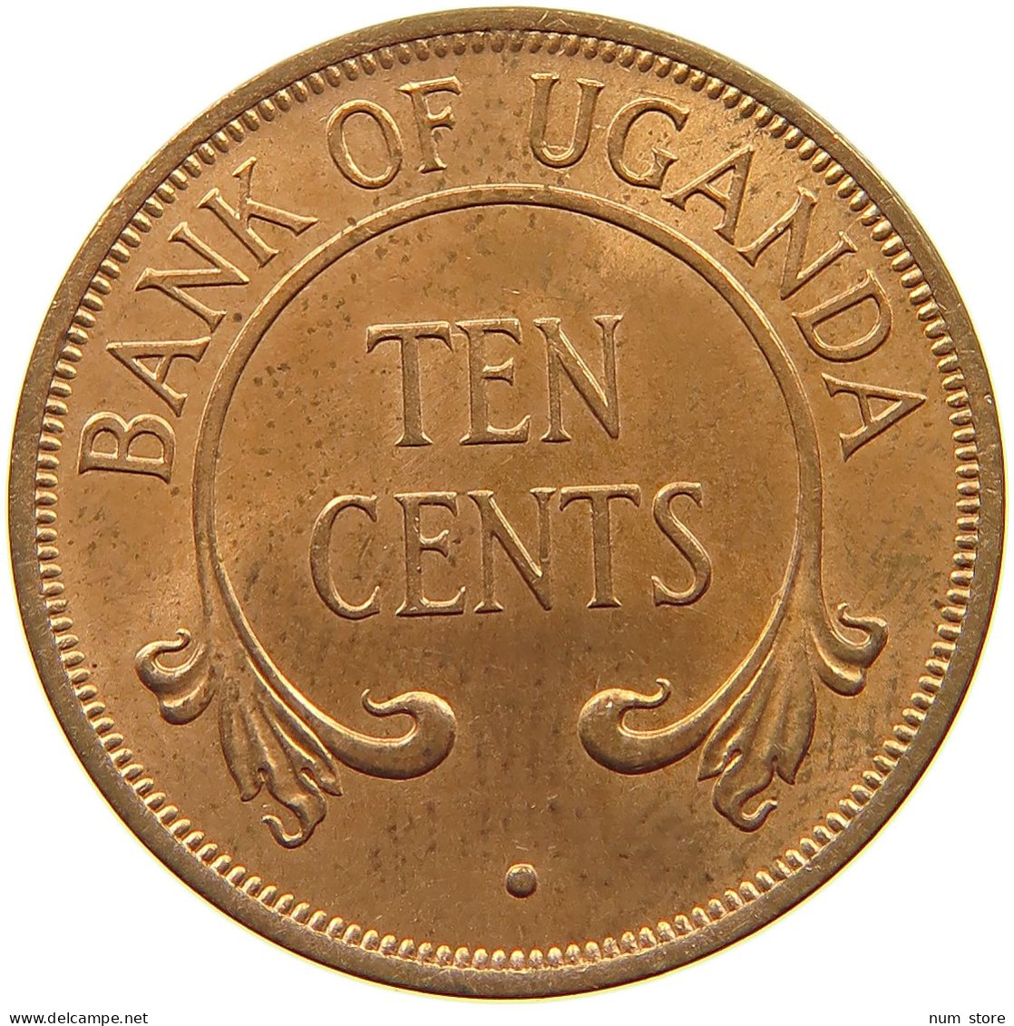 UGANDA 10 CENTS 1966  #a095 0359 - Ouganda