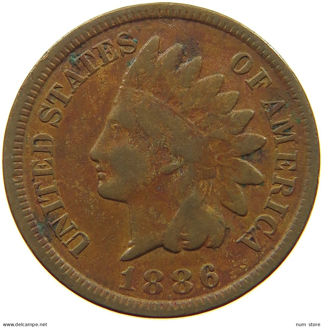 UNITED STATES OF AMERICA CENT 1886 INDIAN HEAD #a094 0303 - 1859-1909: Indian Head