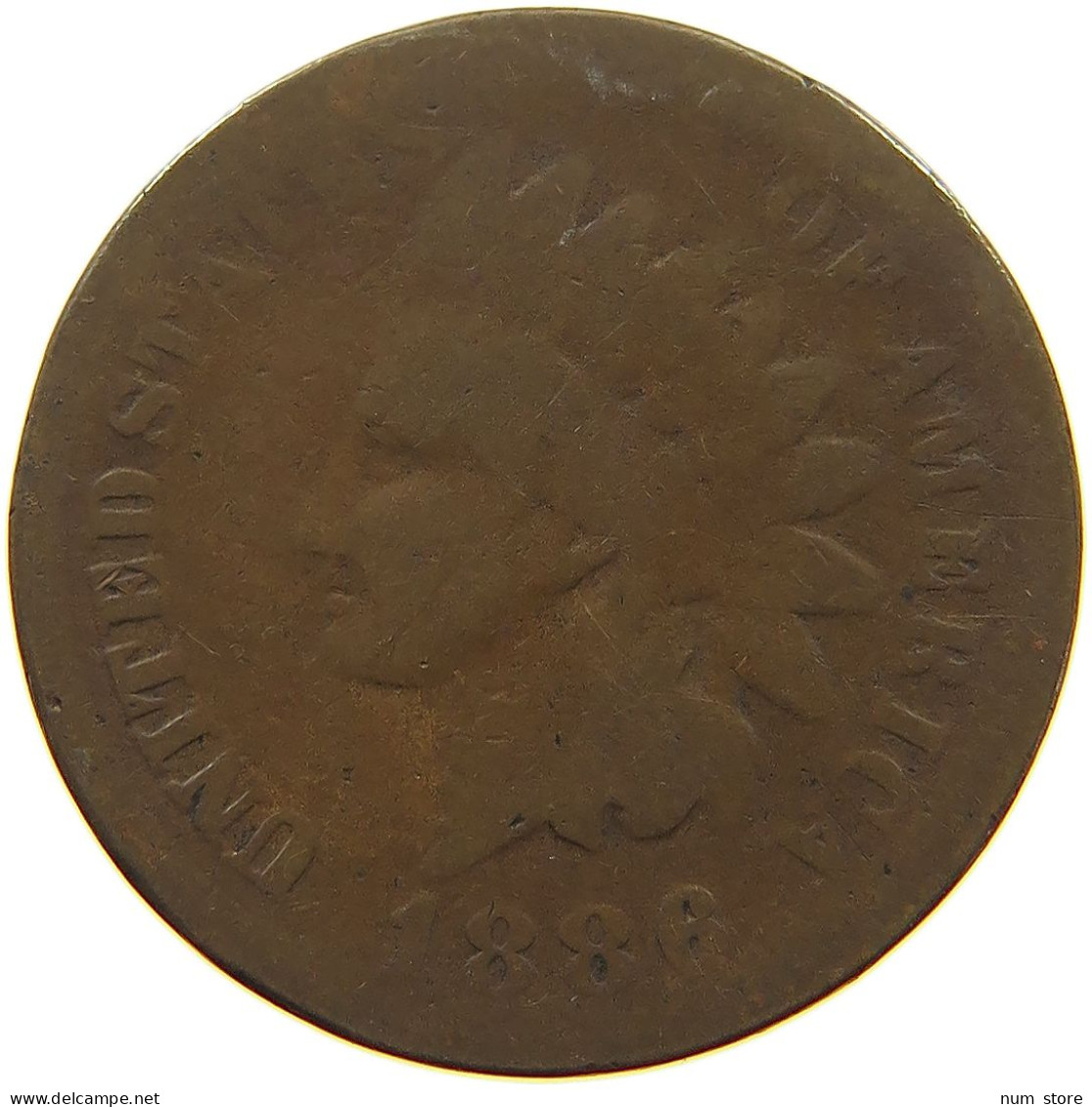 UNITED STATES OF AMERICA CENT 1886 INDIAN HEAD #s063 0395 - 1859-1909: Indian Head