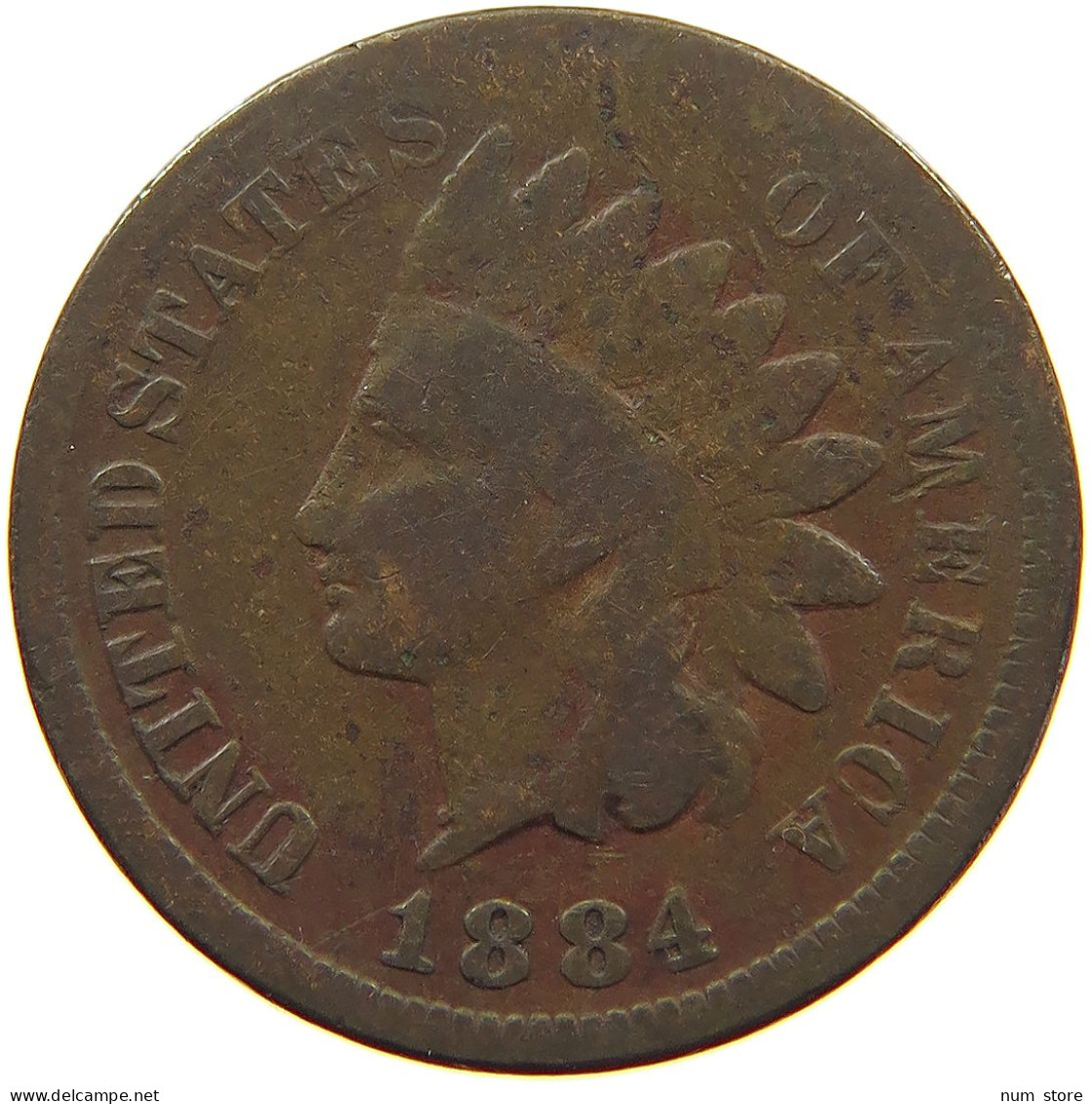 UNITED STATES OF AMERICA CENT 1884 INDIAN HEAD #s063 0429 - 1859-1909: Indian Head