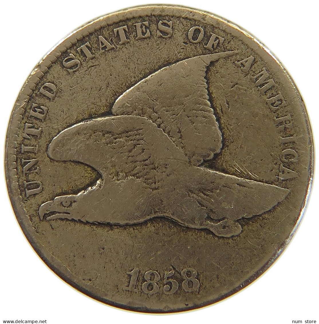 UNITED STATES OF AMERICA CENT 1858 FLYING EAGLE #t157 0621 - 1856-1858: Flying Eagle