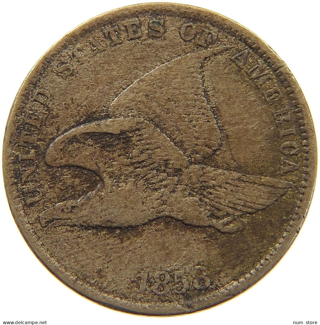 UNITED STATES OF AMERICA CENT 1858 FLYING EAGLE #t003 0311 - 1856-1858: Flying Eagle