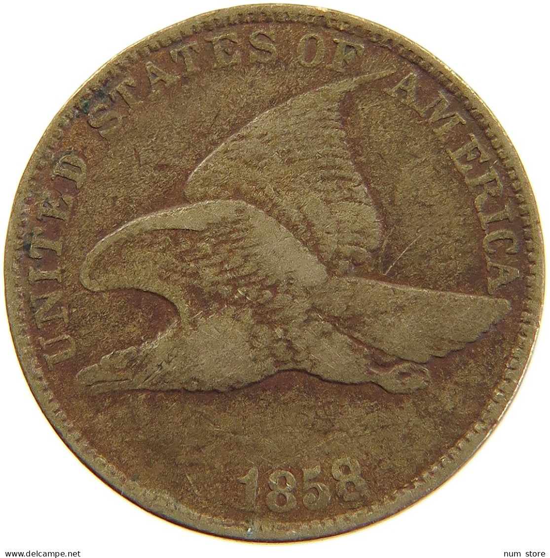 UNITED STATES OF AMERICA CENT 1858 FLYING EAGLE #c056 0069 - 1856-1858: Flying Eagle