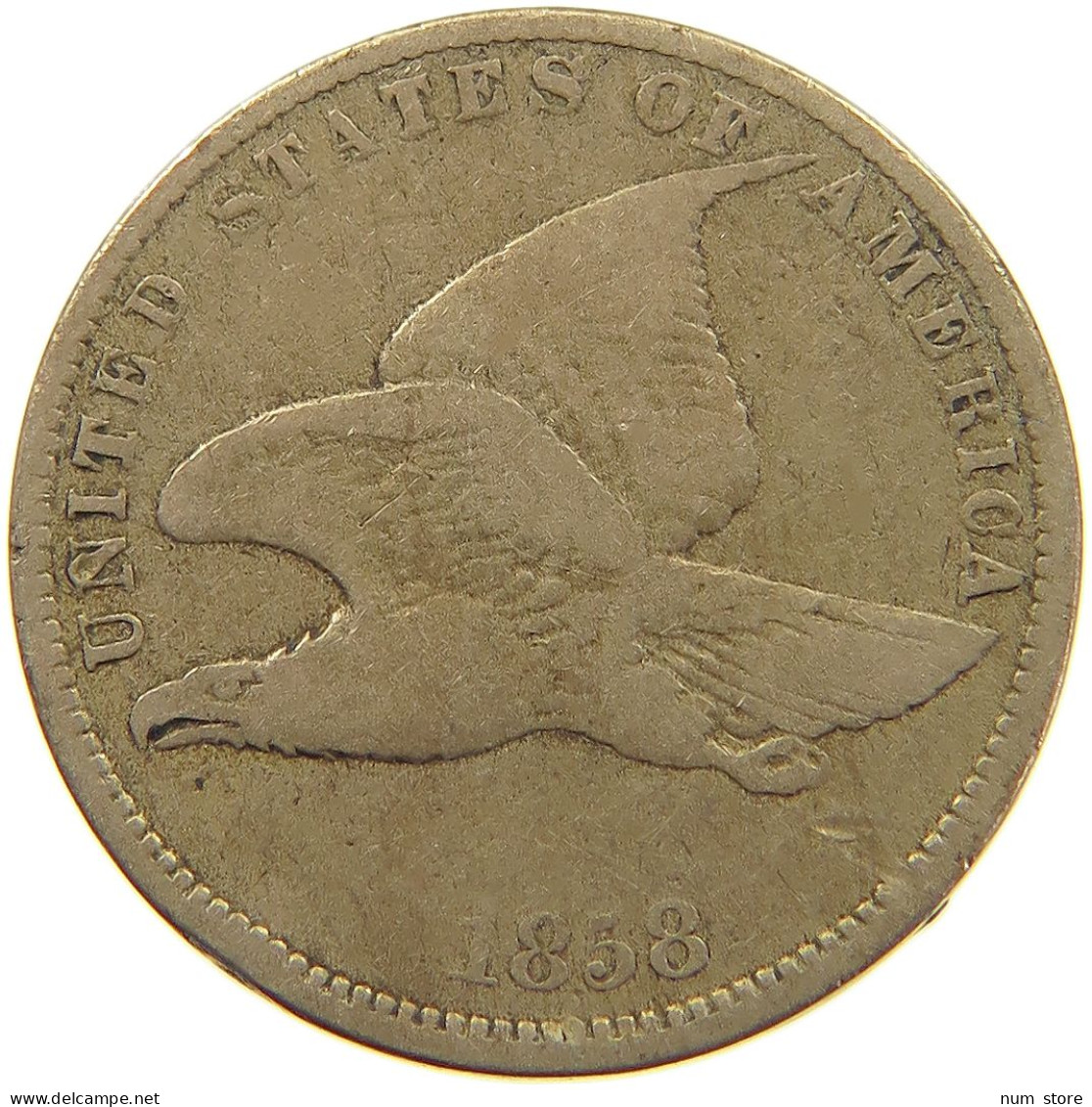 UNITED STATES OF AMERICA CENT 1858 FLYING EAGLE #t001 0169 - 1856-1858: Flying Eagle (Aigle Volant)