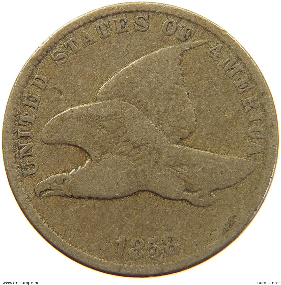UNITED STATES OF AMERICA CENT 1858 FLYING EAGLE #c062 0233 - 1856-1858: Flying Eagle (Aquila Volante)