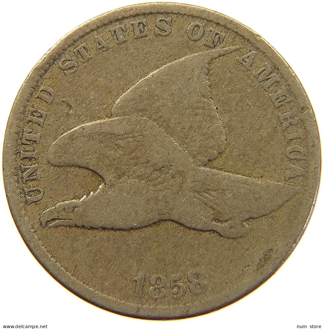 UNITED STATES OF AMERICA CENT 1858 FLYING EAGLE #c062 0233 - 1856-1858: Flying Eagle (Aigle Volant)