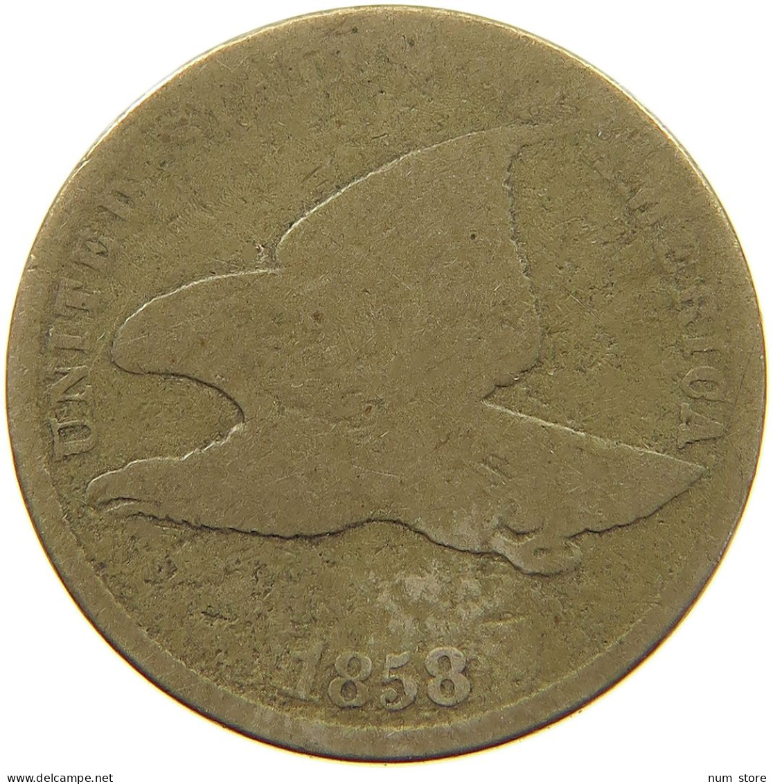 UNITED STATES OF AMERICA CENT 1858 FLYING EAGLE #c007 0181 - 1856-1858: Flying Eagle (Aquila Volante)
