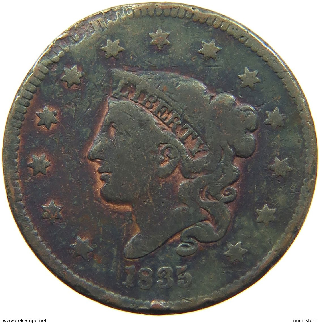 UNITED STATES OF AMERICA CENT 1835 Coronet Head #c003 0353 - 1816-1839: Coronet Head (Tête Couronnée)