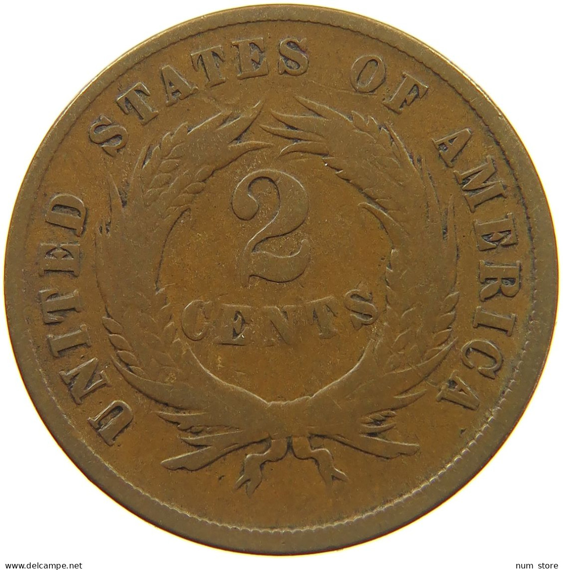 UNITED STATES OF AMERICA 2 CENTS 1868  #c012 0025 - 2, 3 & 20 Cent