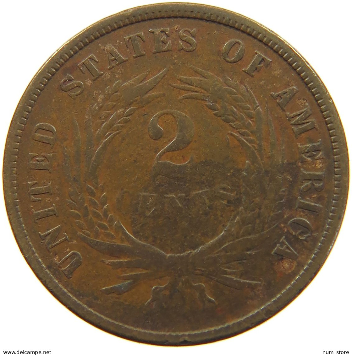 UNITED STATES OF AMERICA 2 CENTS 1865  #t008 0061 - 2, 3 & 20 Cents