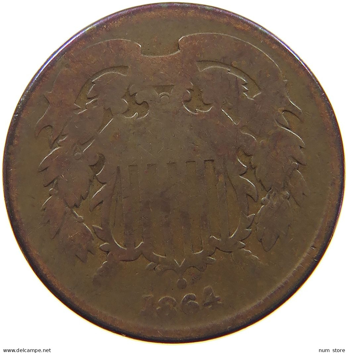 UNITED STATES OF AMERICA 2 CENTS 1864  #c079 0131 - 2, 3 & 20 Cents