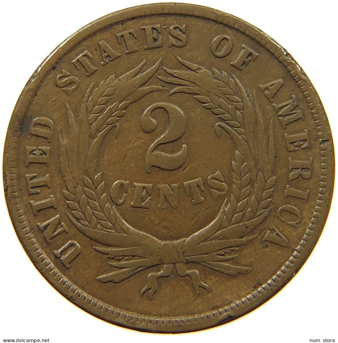 UNITED STATES OF AMERICA 2 CENTS 1864  #c010 0119 - 2, 3 & 20 Cent