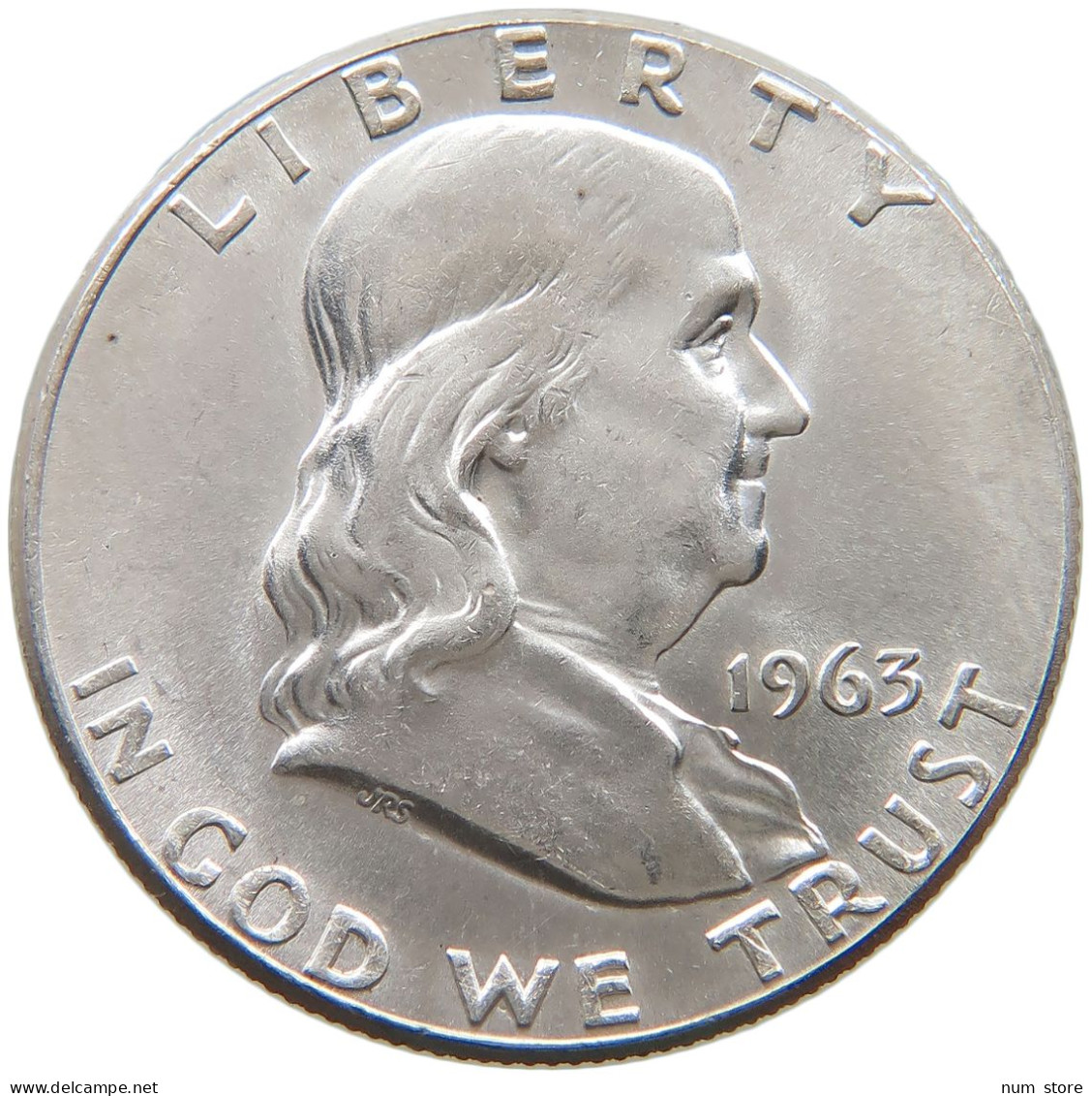 UNITED STATES OF AMERICA 1/2 DOLLAR 1963 Franklin #s058 0457 - 1948-1963: Franklin