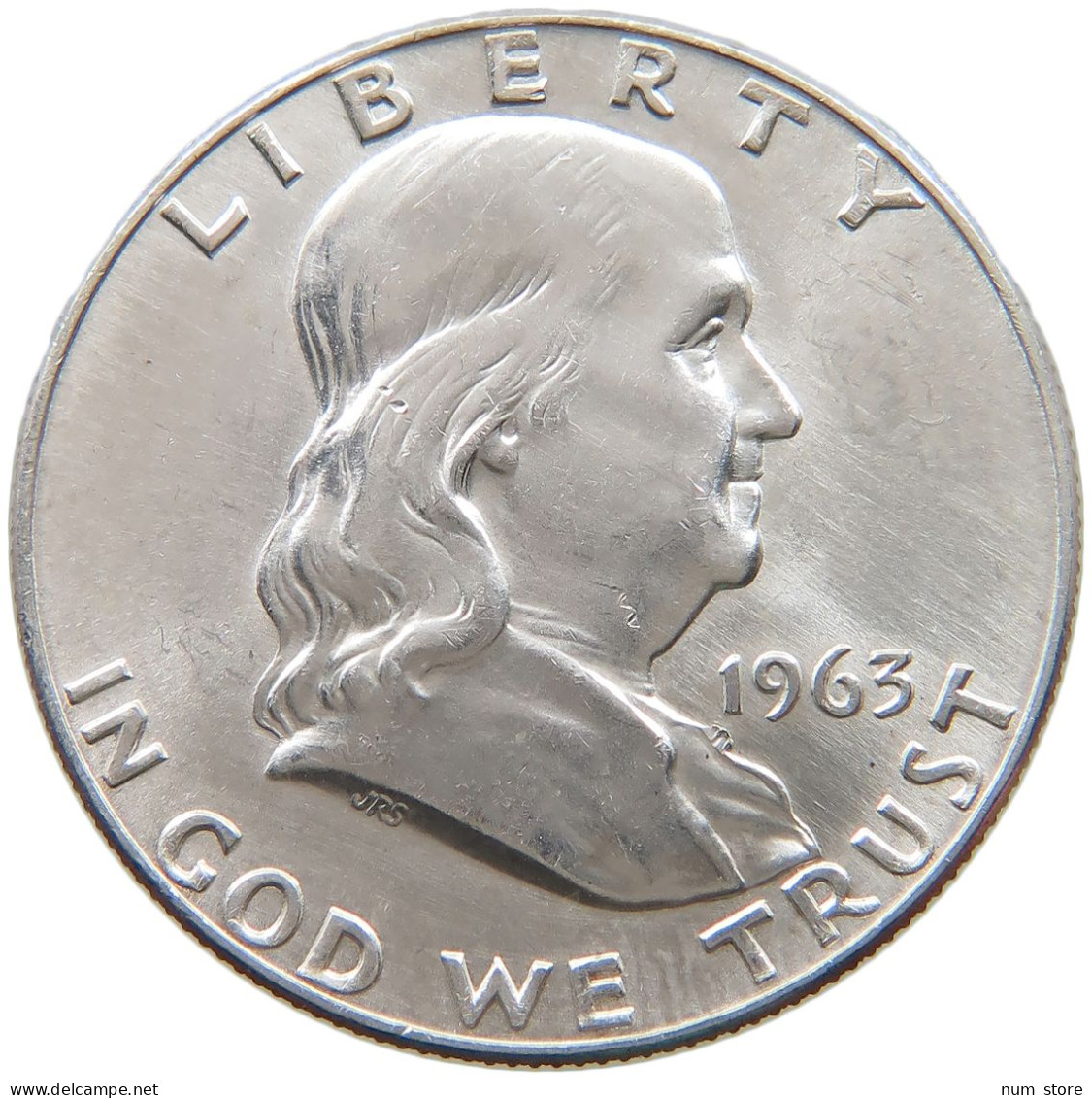 UNITED STATES OF AMERICA 1/2 DOLLAR 1963 D Franklin #s058 0453 - 1948-1963: Franklin