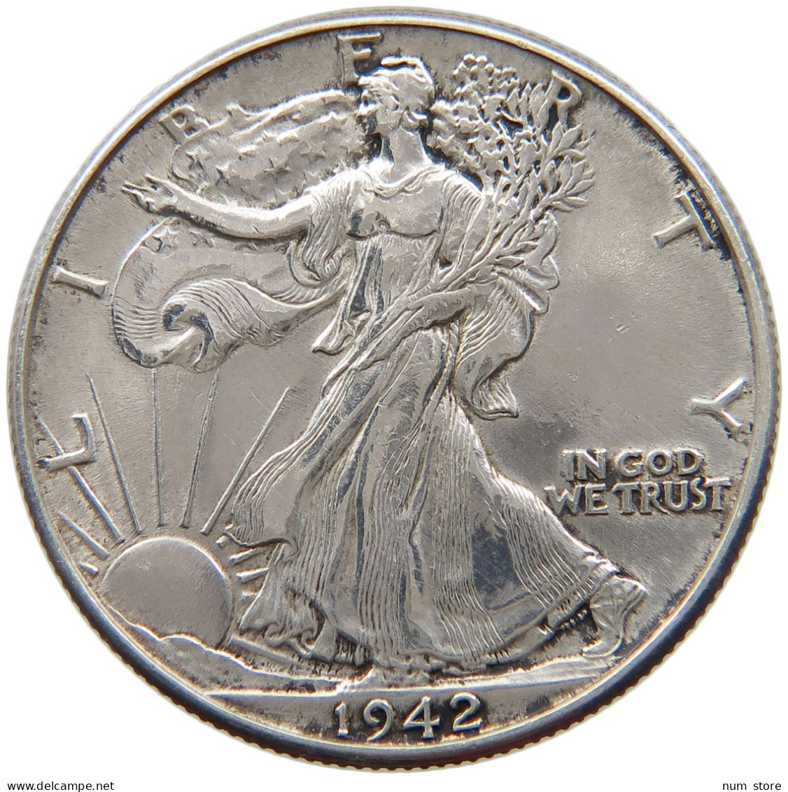 UNITED STATES OF AMERICA 1/2 DOLLAR 1942 LIBERTY WALKING #a067 1161 - 1916-1947: Liberty Walking (Liberté Marchant)