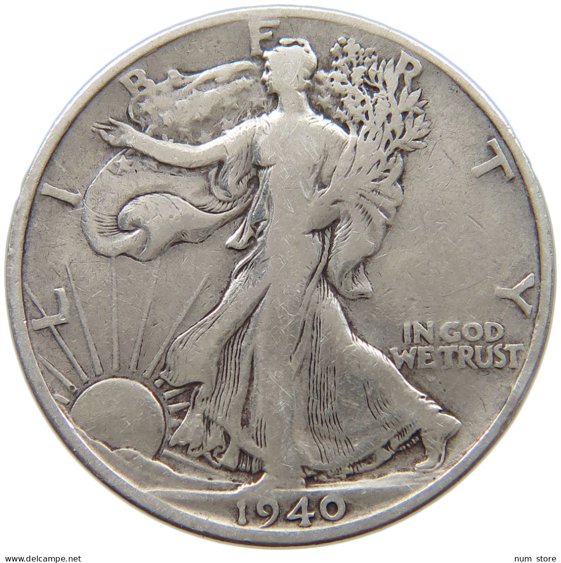 UNITED STATES OF AMERICA 1/2 DOLLAR 1940 S LIBERTY WALKING #a082 0063 - 1916-1947: Liberty Walking (Liberté Marchant)