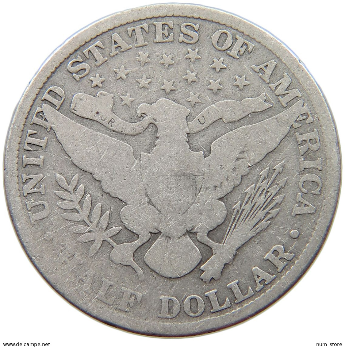 UNITED STATES OF AMERICA 1/2 DOLLAR 1908 BARBER #s074 0373 - 1892-1915: Barber