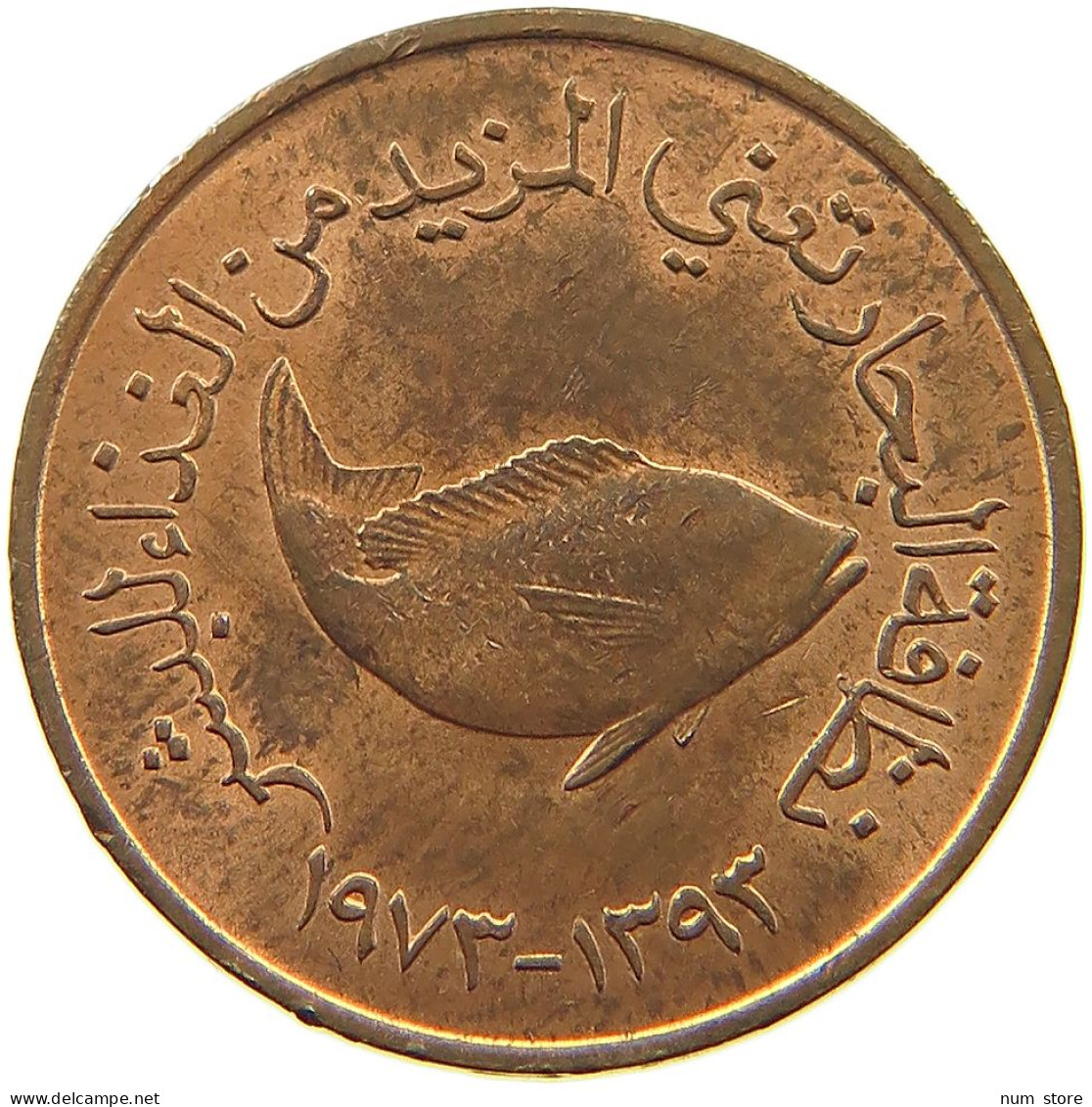 UNITED ARAB EMIRATES 5 FILS 1973  #a037 0681 - Emirats Arabes Unis