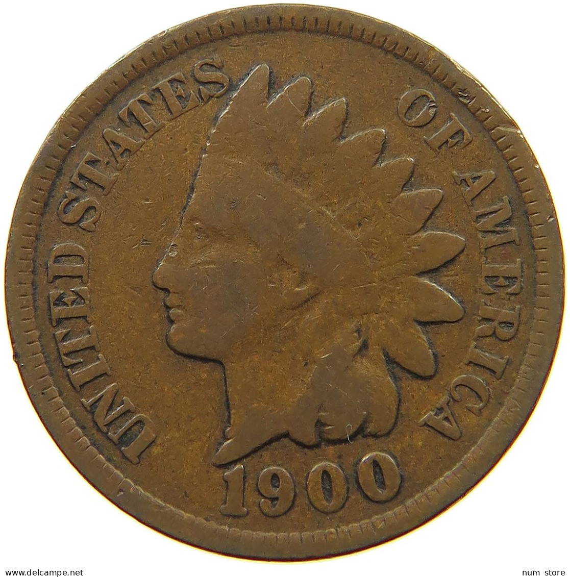 UNITED STATES OF AMERICA CENT 1900 INDIAN HEAD #s063 0175 - 1859-1909: Indian Head