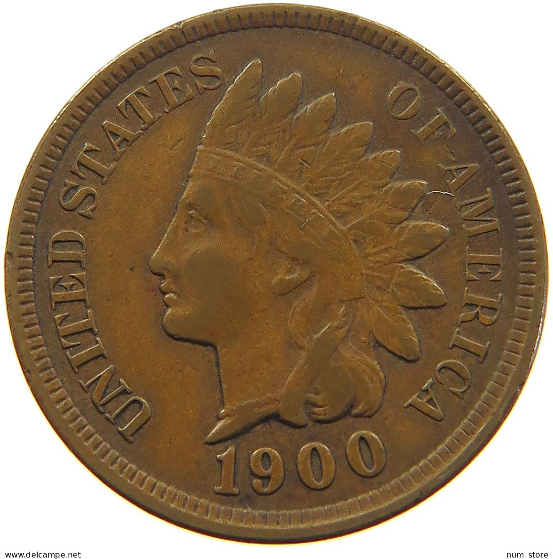 UNITED STATES OF AMERICA CENT 1900 INDIAN HEAD #c081 0457 - 1859-1909: Indian Head