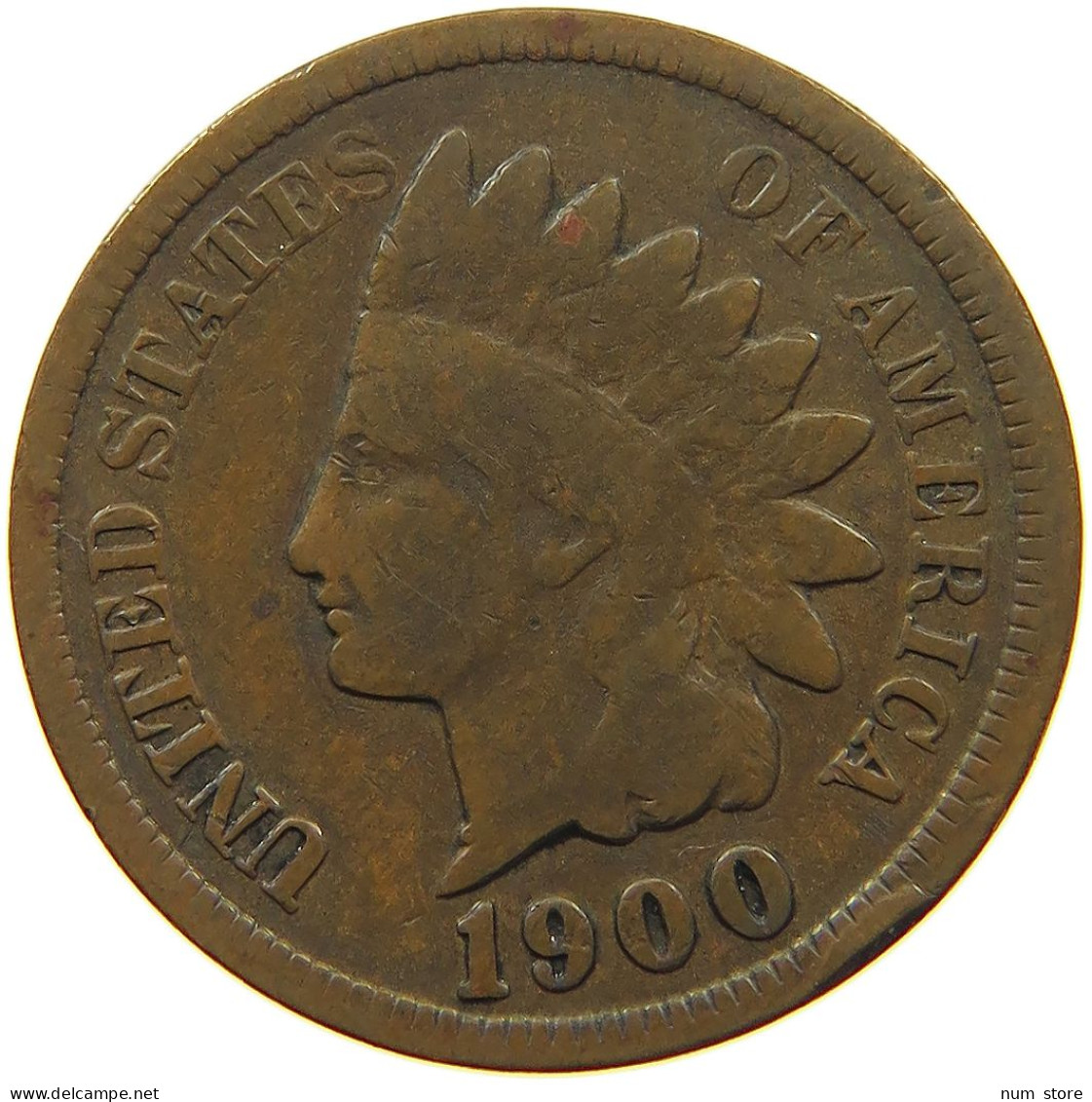 UNITED STATES OF AMERICA CENT 1900 INDIAN HEAD #c083 0619 - 1859-1909: Indian Head