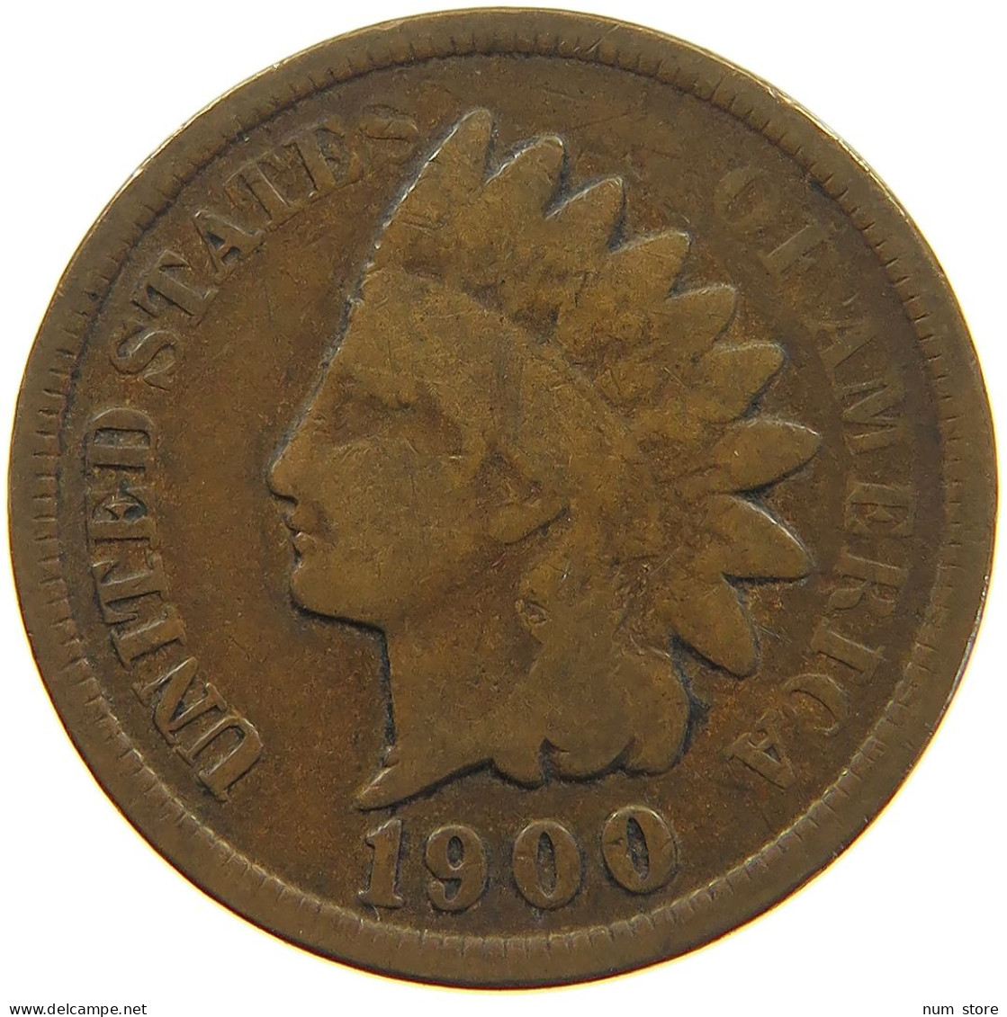UNITED STATES OF AMERICA CENT 1900 INDIAN HEAD #c017 0345 - 1859-1909: Indian Head