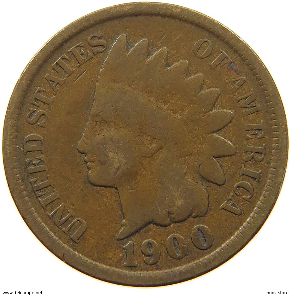 UNITED STATES OF AMERICA CENT 1900 INDIAN HEAD #a036 0671 - 1859-1909: Indian Head