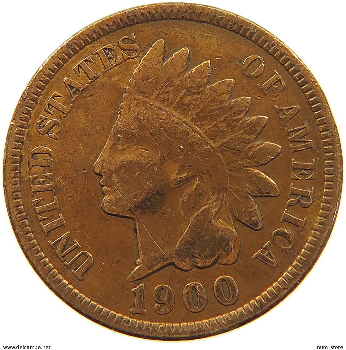 UNITED STATES OF AMERICA CENT 1900 INDIAN HEAD #a050 0485 - 1859-1909: Indian Head