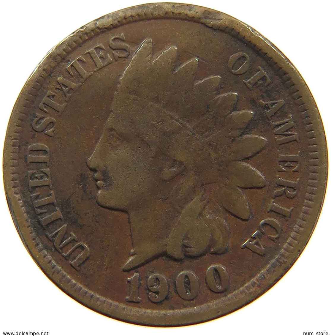 UNITED STATES OF AMERICA CENT 1900 INDIAN HEAD #a063 0213 - 1859-1909: Indian Head