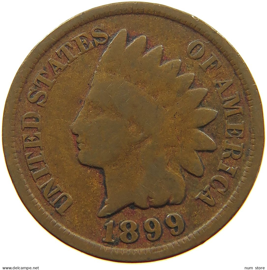 UNITED STATES OF AMERICA CENT 1899 INDIAN HEAD #s063 0385 - 1859-1909: Indian Head