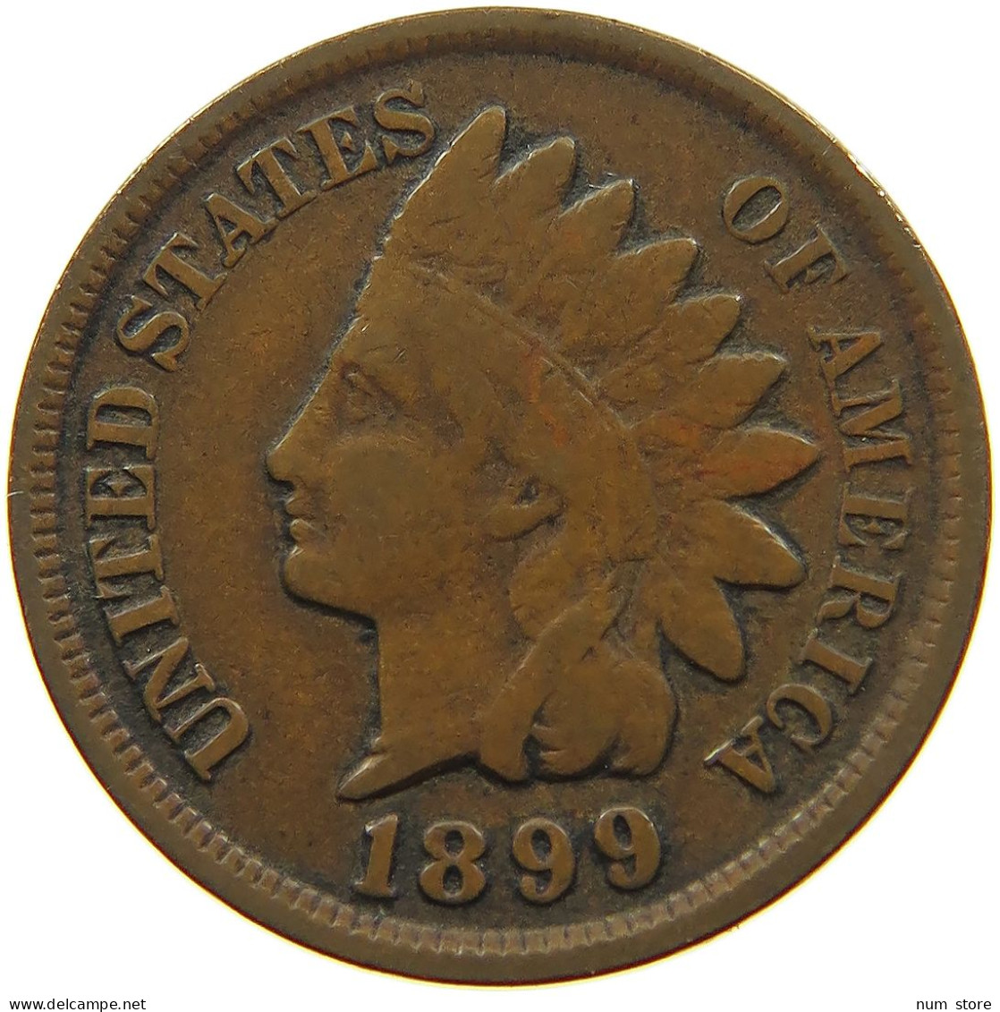 UNITED STATES OF AMERICA CENT 1899 INDIAN HEAD #s063 0021 - 1859-1909: Indian Head