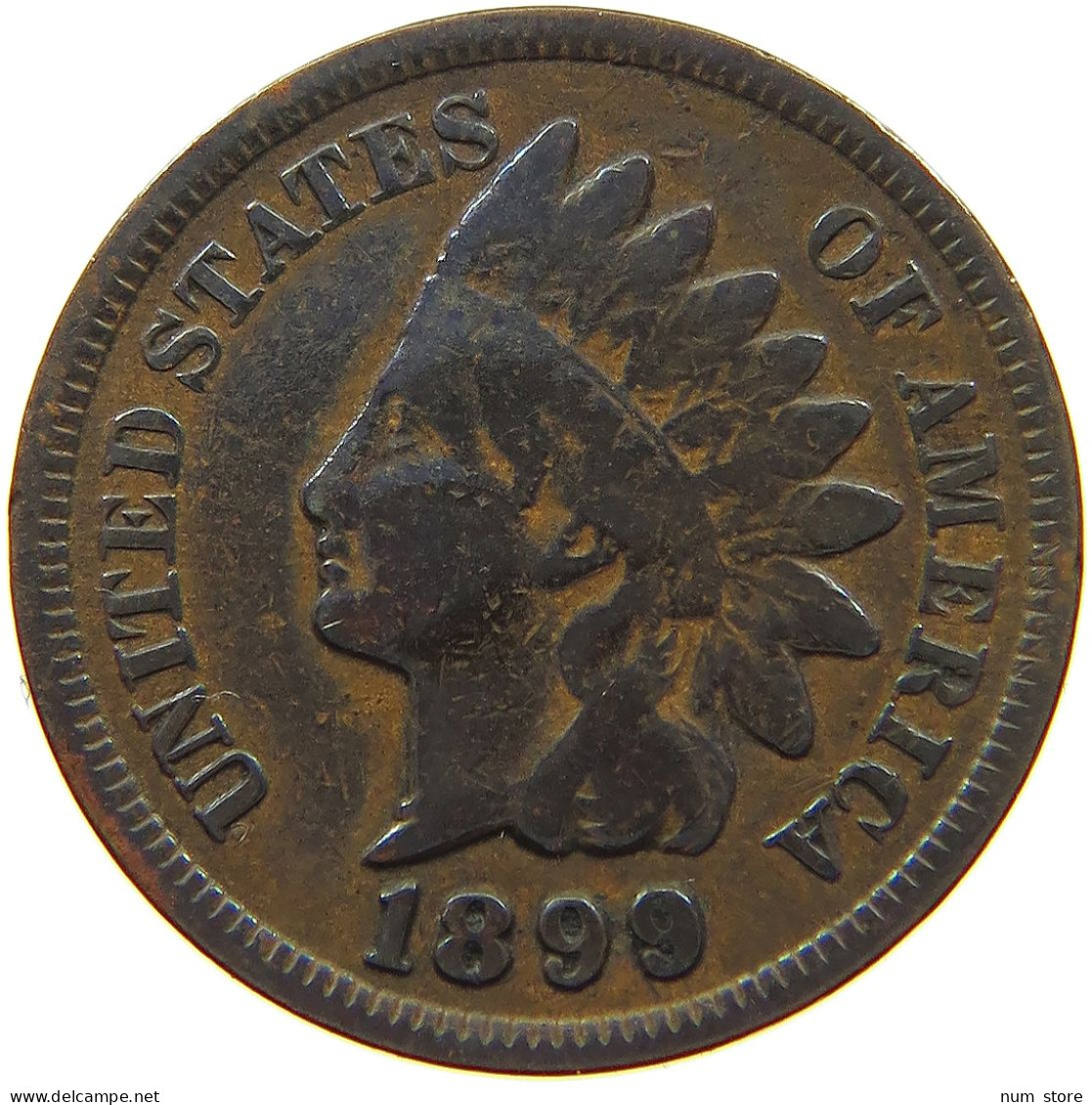 UNITED STATES OF AMERICA CENT 1899 INDIAN HEAD #s063 0025 - 1859-1909: Indian Head