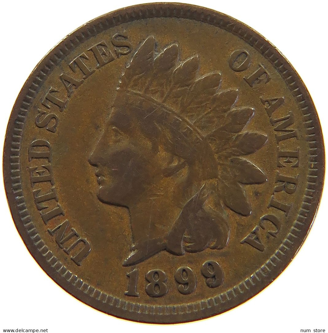 UNITED STATES OF AMERICA CENT 1899 INDIAN HEAD #s021 0157 - 1859-1909: Indian Head